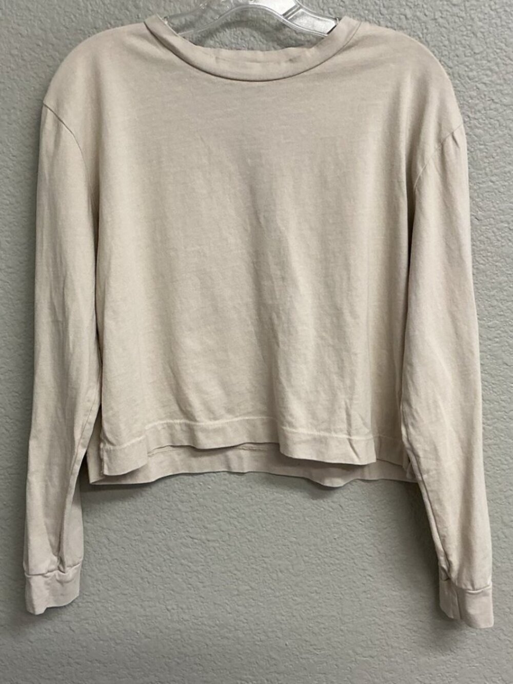 Rowan Tee Shirt Womens Long Sleeve Cropped Top Crop Size Small Made In USA